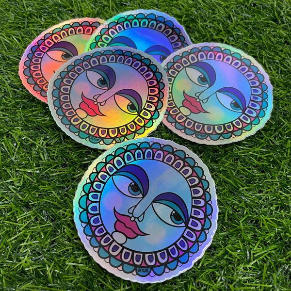 Holographic Blue Moon Sticker