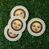 Round Chalk Sun Sticker