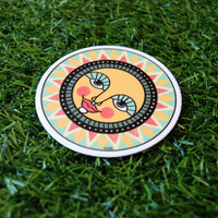 Round Chalk Sun Sticker