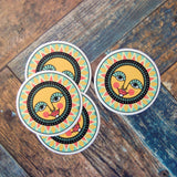 Round Chalk Sun Sticker