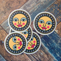 Round Calm Sun Sticker